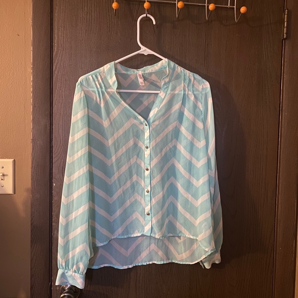 This beautiful, baby blue blouse!